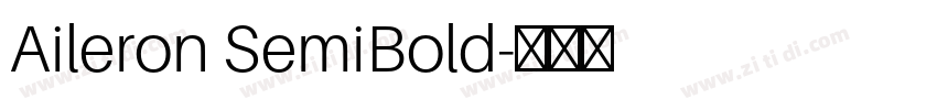 Aileron SemiBold字体转换